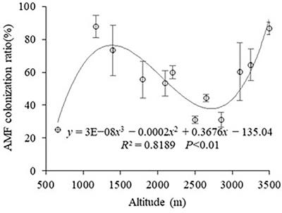 Molecular Diversity and Distribution of Arbuscular Mycorrhizal Fungi at Different Elevations in Mt. Taibai of Qinling Mountain